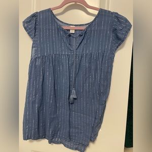 Blue with Silver detail Shirt Size LG